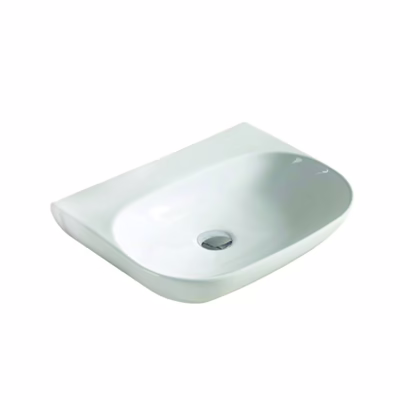 500 x 385 x 120mm Ellips Fine Ceramic Wall Hung Basin (No Taphole)