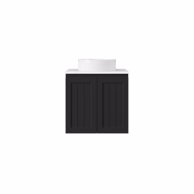 600MM Archill Federation Wall Hung Matte Black PVC Cabinet