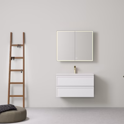 900MM New Hamilton Federation Wall Hung Cabinet Matte White