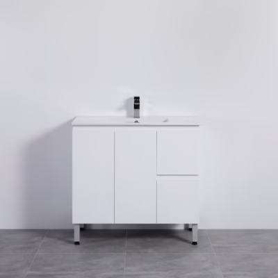 900MM Alpha Free Standing PVC Waterproof Vanity (R Hand Drawer)