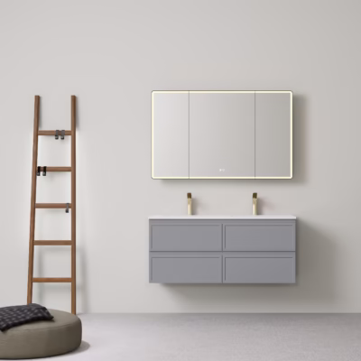 1200MM New Hamilton Federation Wall Hung Cabinet Matte Grey (Double Bowl)