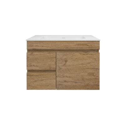 750MM Camden Wall Hung Cabinet Prime Oak (L Hand Drawers)