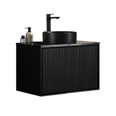 750MM Kliff Wall Hung PVC Cabinet Matte Black