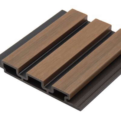 Teak & Black Outdoor Fluted Decor Panel (Sample)