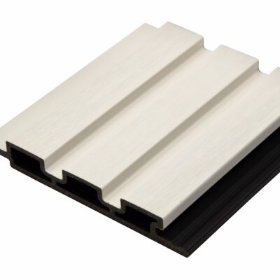 Cream White Outdoor Fluted Decor Panel (Sample)