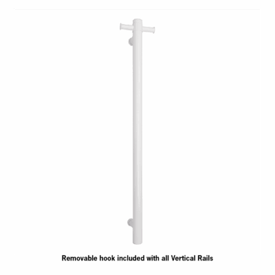 Thermorail Straight/Round 12Volt Vertical Bar 900mm 30Watts – Satin White