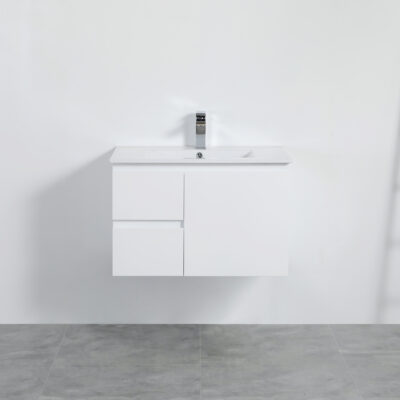 750MM Alpha Wall Hung PVC Waterproof Vanity (L Hand Drawer)