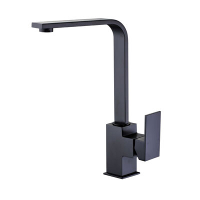 ECKIG Curved Black Sink Mixer