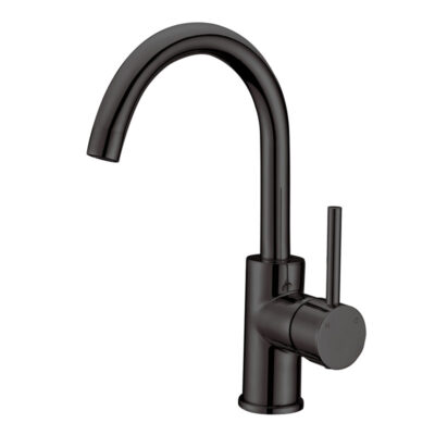 RUND Black Gooseneck Sink Mixer