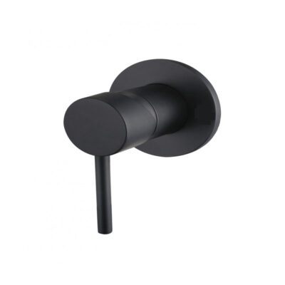 RUND Black Wall Mixer (Round Plate)
