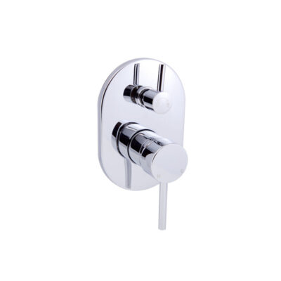 RUND Chrome Wall Mixer with Diverter