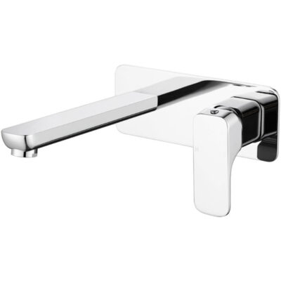 KOMPAKT ECKIG Chrome Wall Mixer with Spout