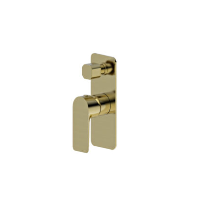 LUXUS Brushed Gold Wall Mixer with Diverter