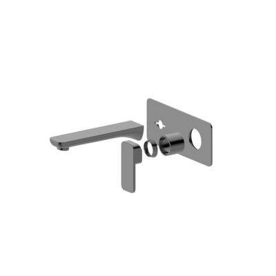 KASTEN Gun Metal Wall Mixer with Spout