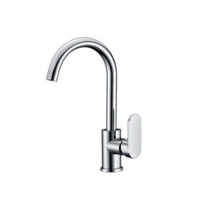 OVAL Gooseneck Chrome Sink Mixer