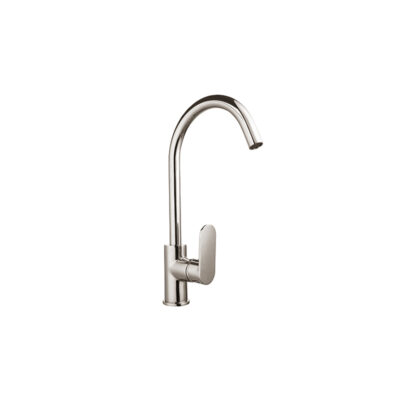 OVAL Brushed Nickel Gooseneck Sink Mixer