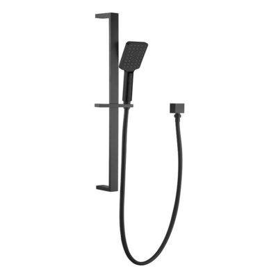 Black Square Hand Shower on Rail