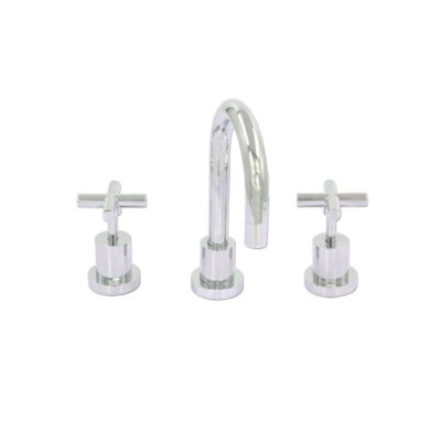 WAHLEN 10 Chrome Cross Handle Basin Set