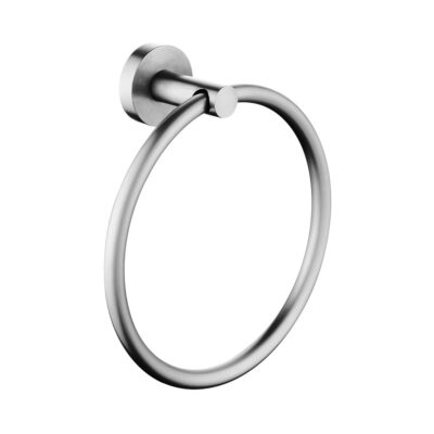 Brushed Nickel LUCID PIN Towel Ring