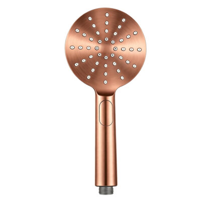 Brushed Copper Round 3-Function ABS Handheld Shower