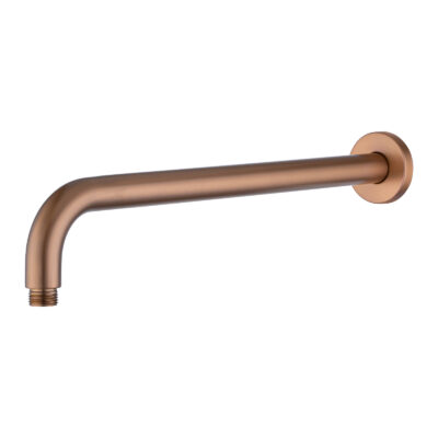 400mm Brushed Copper Wall Shower Arm