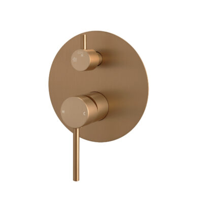 Brushed Copper LUCID PIN Series Diverter Mixer