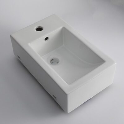 460 x 280 x 170mm Gloss White Wall Hung Basin Right Hand