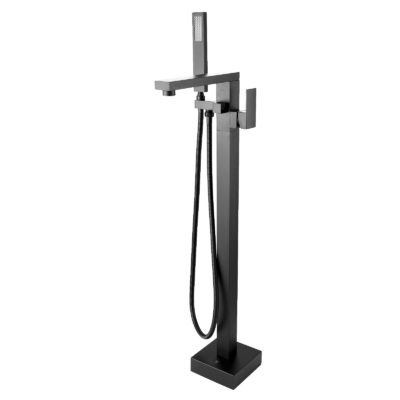 Gunmetal Freestanding Tap with Handheld Shower