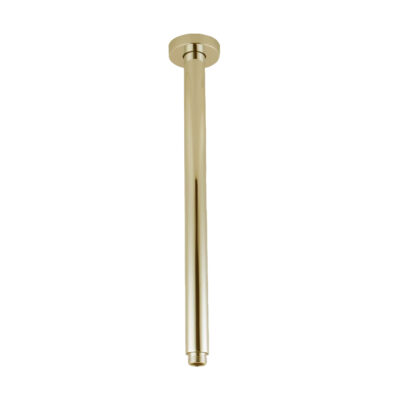 400mm Light Brushed Brass Ceiling Shower Arm