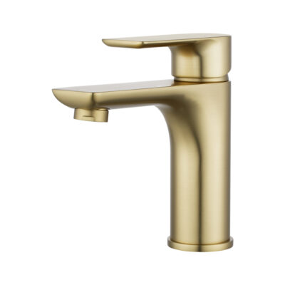 Light Brushed Brass VOG Basin Mixer