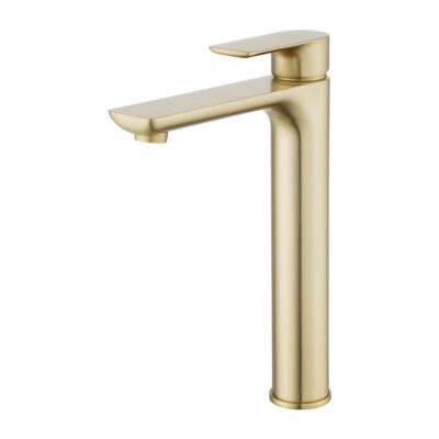 Light Brushed Brass VOG Tall Basin Mixer