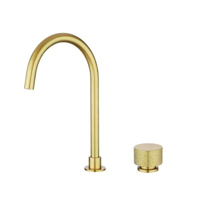 Light Brushed Brass MOON Split Type Basin Mixer