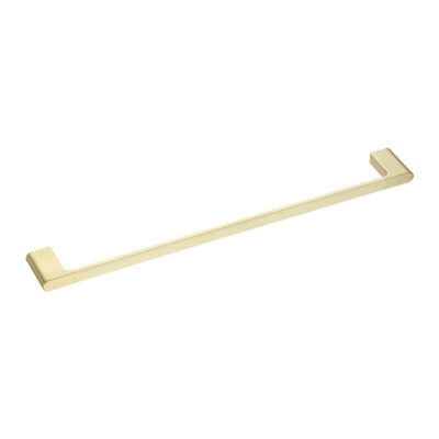600mm Light Brushed Brass VOG Single Towel Rail