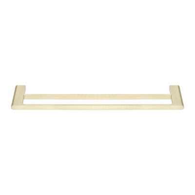 800mm Light Brushed Brass VOG Double Towel Rail