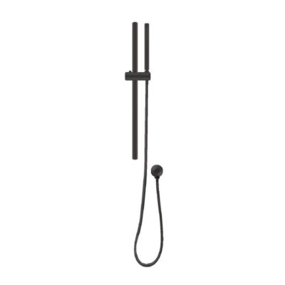 Matte Black Shower Rail with Handheld Shower