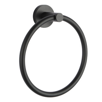 Matte Black LUCID PIN Towel Ring