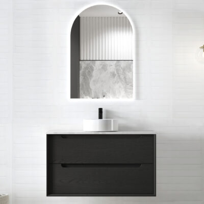 900mm Black Oak Byron Wall Hung Vanity