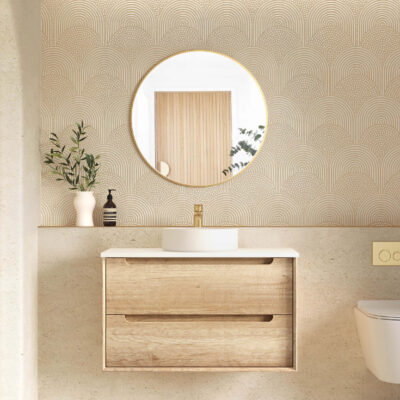 900mm Natural Oak Byron Wall Hung Vanity