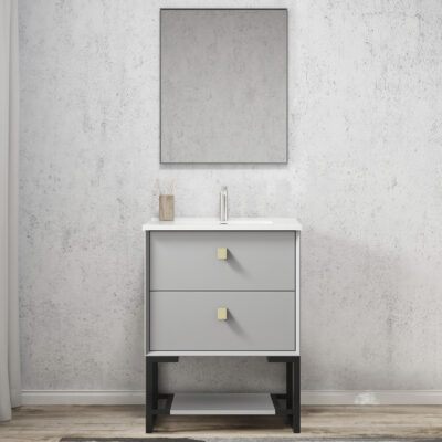 600mm Light Grey Leg Boston Matte