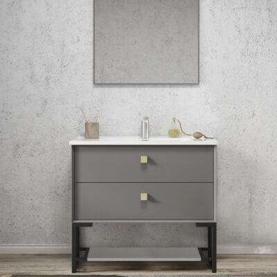 900mm Matte Grey Leg Boston