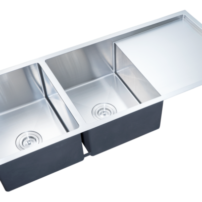 1160 x 460 x 220mm Stainless Steel Otti Zue Double Bowl Kitchen Sink
