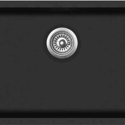 585 x 460mm Matte Black Otti Granite Single Bowl Kitchen Sink