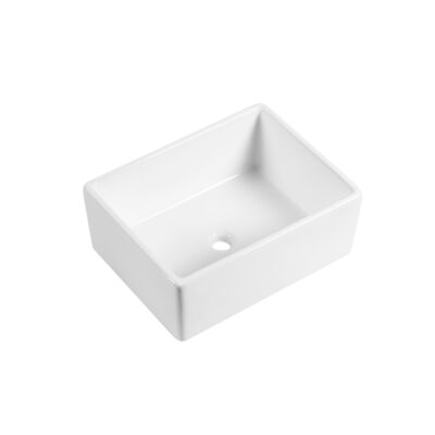 530 x 395 x 200mm Gloss White Otti Essentials Fireclay Single Bowl Butler Sink