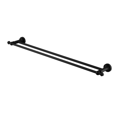 750mm Matte Black Medoc Double Towel Rail