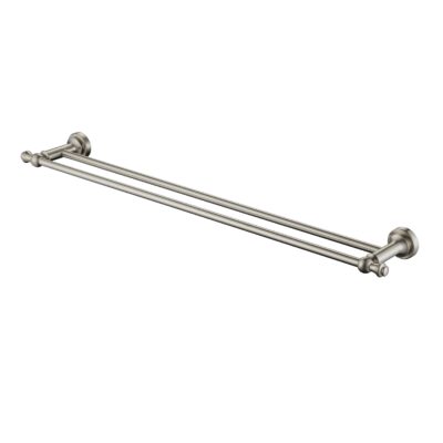 750mm Brushed Nickel Medoc Double Towel Rail