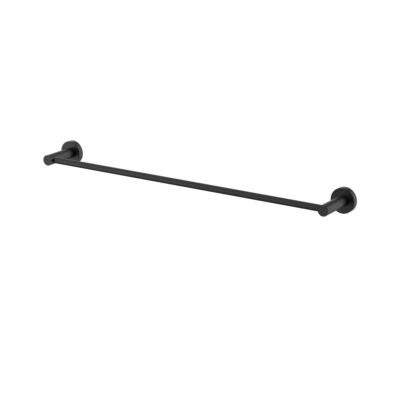 600mm Matte Black Mirage Single Towel Rail