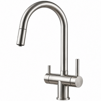 Brushed Stainless Steel 3-Way Pull-Out Filter Sink Mixer